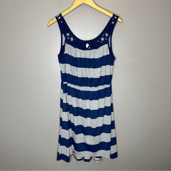 No boundaries striped cut out casual mini dress - Picture 1 of 5